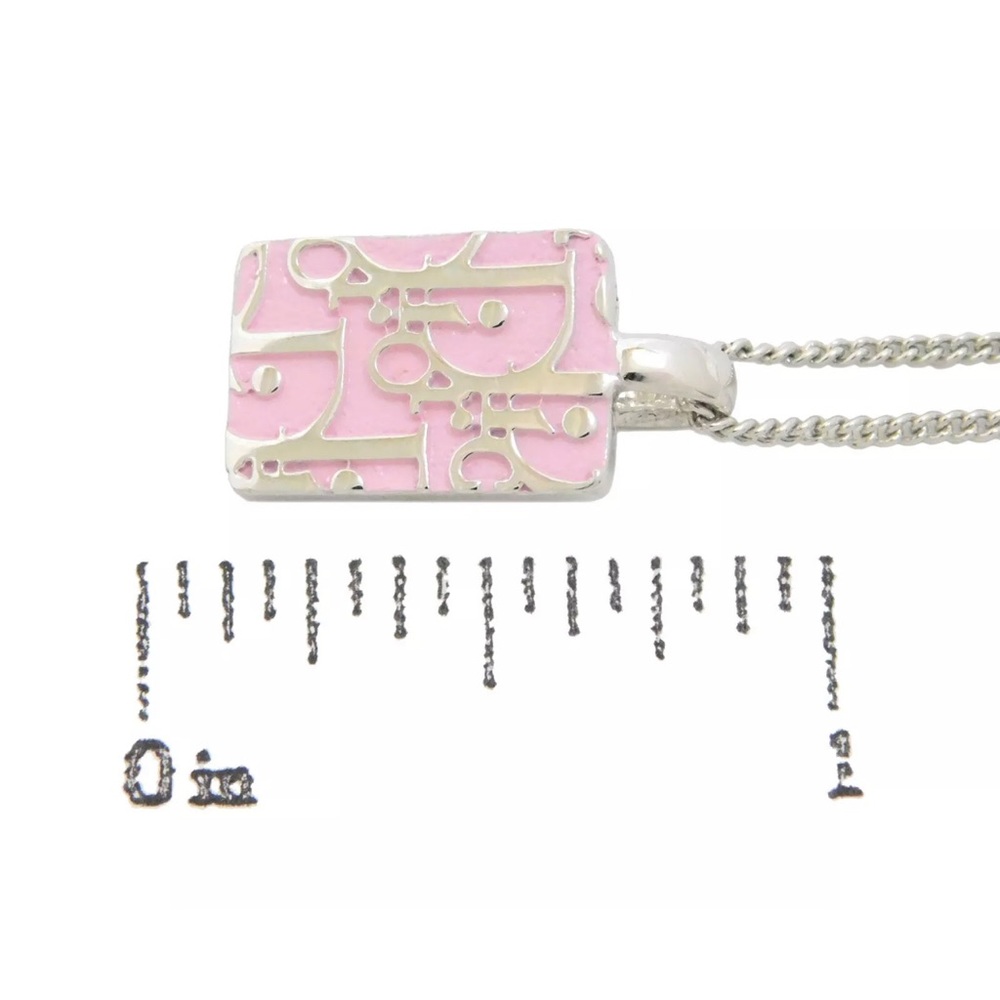 đŻAUTH NEW CHRISTIAN DIOR RARE NECKLACE VTG WHITE FLOWER TROTTER 2 PENDENT SET - Picture 6 of 8